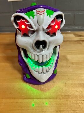 Monster Jam Grave Digger Purple Plastic Grim Reaper Light Up Cup Mug